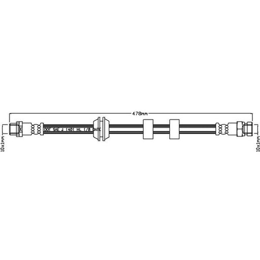 Juratek Brake Hydraulic Hose Line Right JBH1002