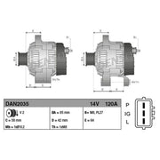 Denso Car Alternator 12V DAN2035