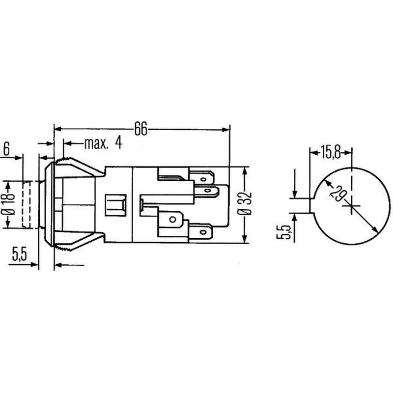 Hella Hazard Warning Light Switch Connectors