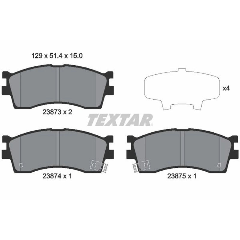 Textar Front Brake Pad Set 2387301