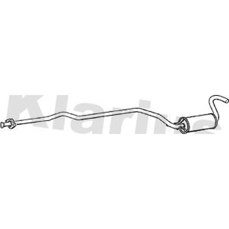 Klarius Box With Centre Pipe Centre fits Ford Escort 1986-1990 1.4 1.6