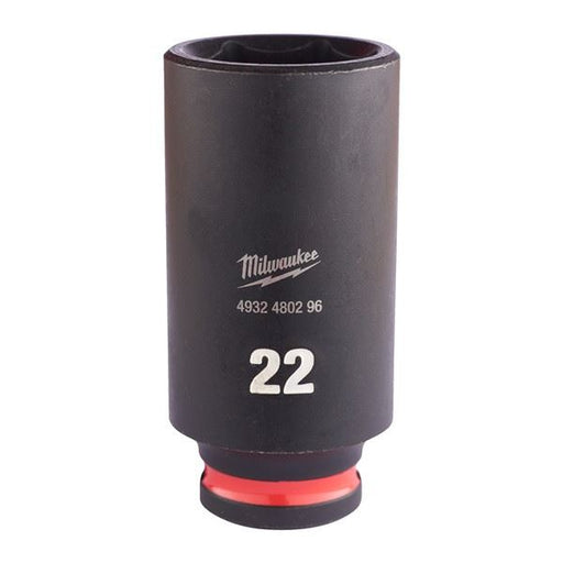 Milwaukee 22mm 3/8 Impact Socket Deep-1Pc Ne 4932480296 Milwaukee - Dynamic Drive