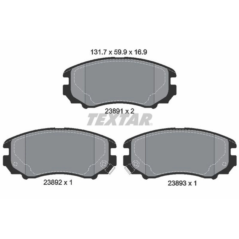 Textar Front Brake Pad Set 2389101