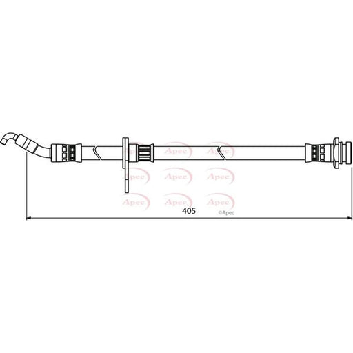 Apec Brake Hydraulic Hose Line Front HOS3977