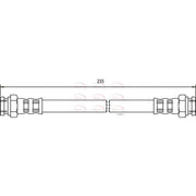 Apec Brake Hydraulic Hose Line Rear fits Abarth Grande Punto 2007-2010 1.4