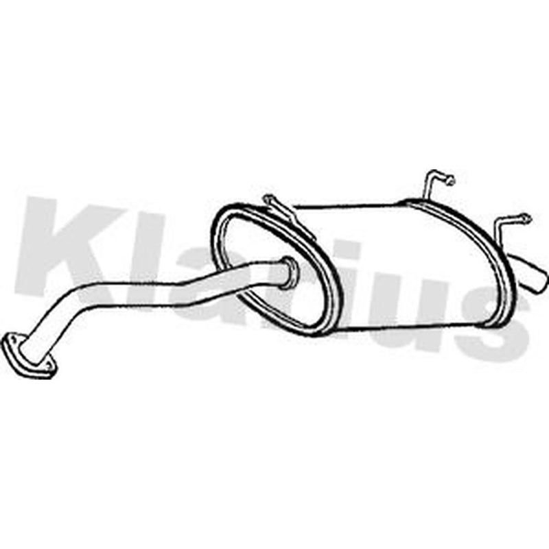 Klarius Box With Tail Pipe Rear fits Nissan Primera 2002-2008 1.8