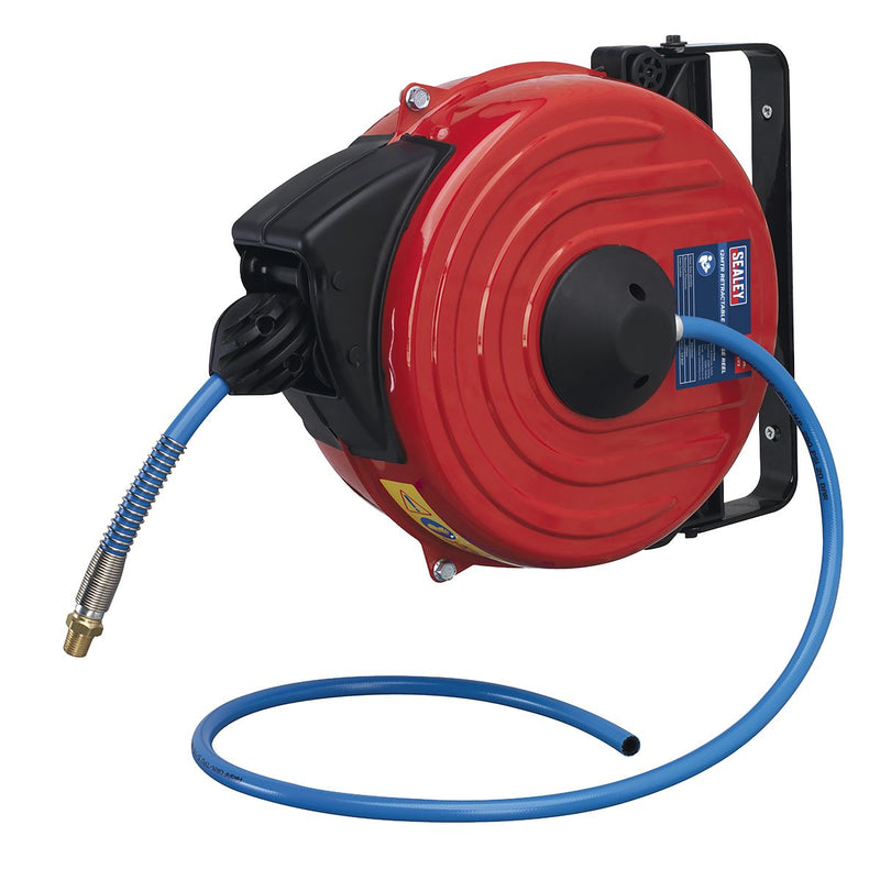 Sealey Retractable Air Hose Reel 12m8mm ID TPU Hose SA90 Sealey - Dynamic Drive