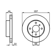 Bosch Front Brake Internally Vented Discs & Pads fits Nissan 200SX 1988-1994 1.8