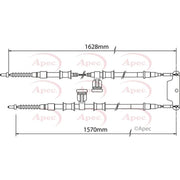 Apec Handbrake Cable Right Rear CAB1490