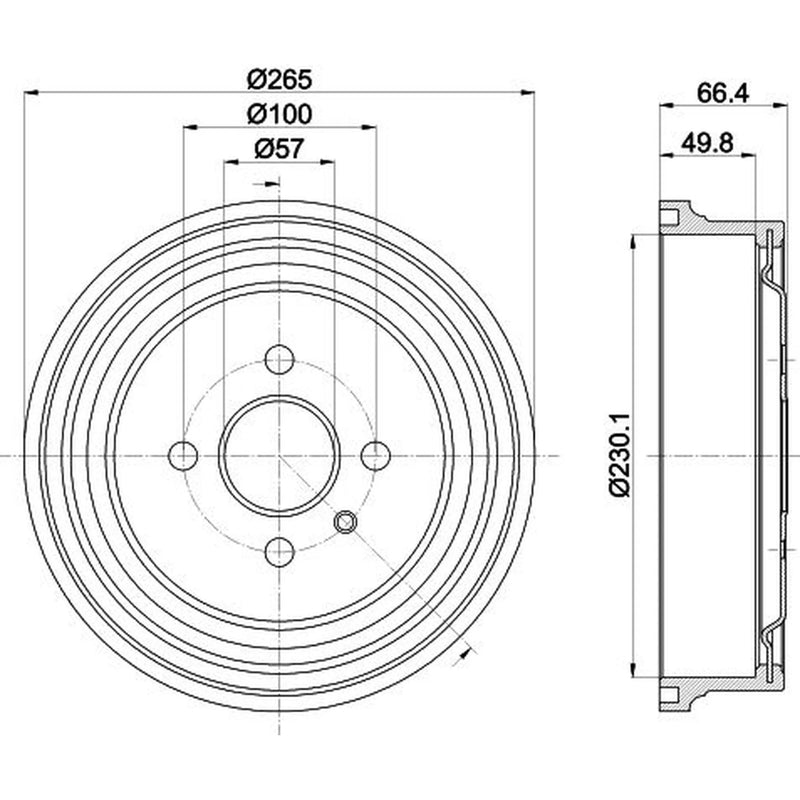 Mintex Brake Drum Assembly Rear fits Opel Astra F 1991-2001 1.4 1.6 1.7 1.8 2.0