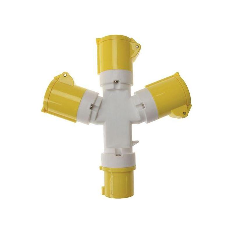 Faithfull Power Plus 3-Way Splitter 110V Faithfull Power Plus - Town Tools