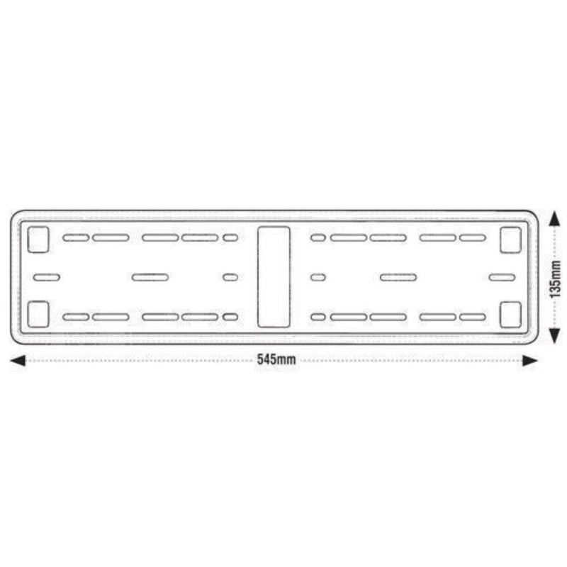 2x E-Tech Stainless Steel Car Registration Number Plate Holder Surround Frame E-Tech - Dynamic Drive