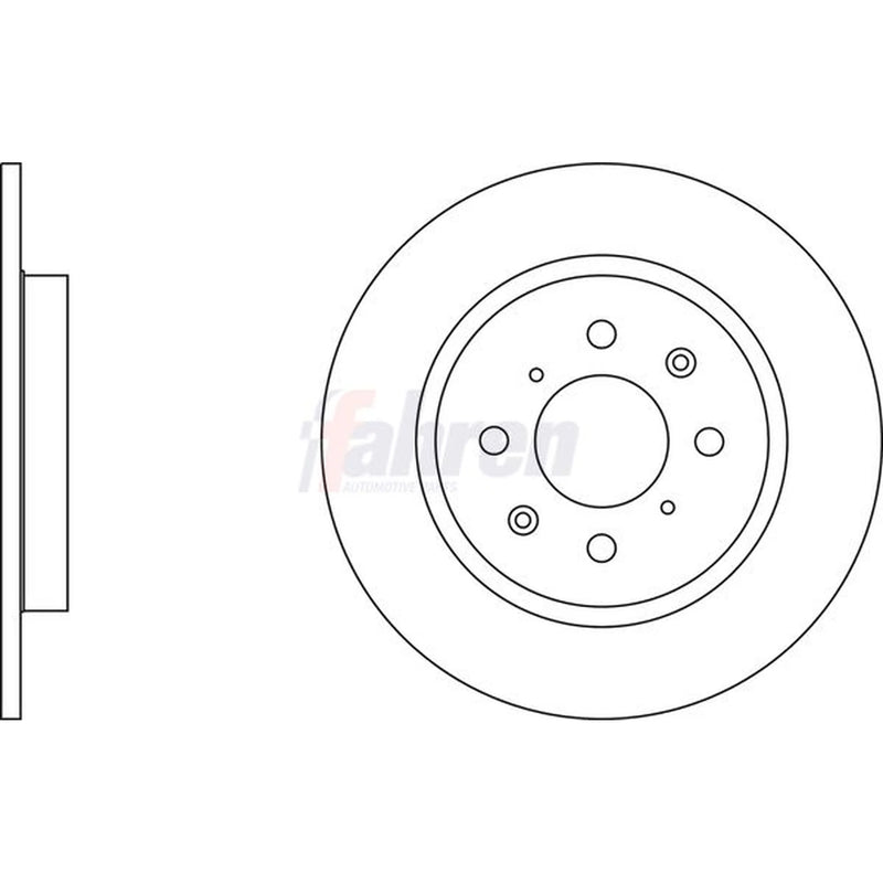 Fahren Rear Brake Solid Discs & Pads fits Honda Insight 2009-2013 1.3
