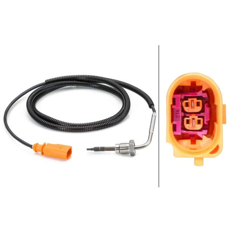 Hella Exhaust Gas Temperature Sensor after soot particulate fil fits VW Multivan