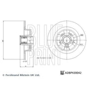 Blue Print Rear Brake Solid Discs & Pads fits Renault Megane II 2004-2009 2.0