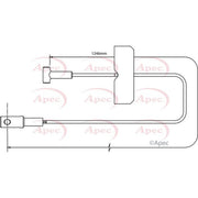 Apec Handbrake Cable Centre fits Nissan Primastar 2002-2003 1.9 2.0 2.5