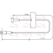 Apec Handbrake Cable Front CAB1495