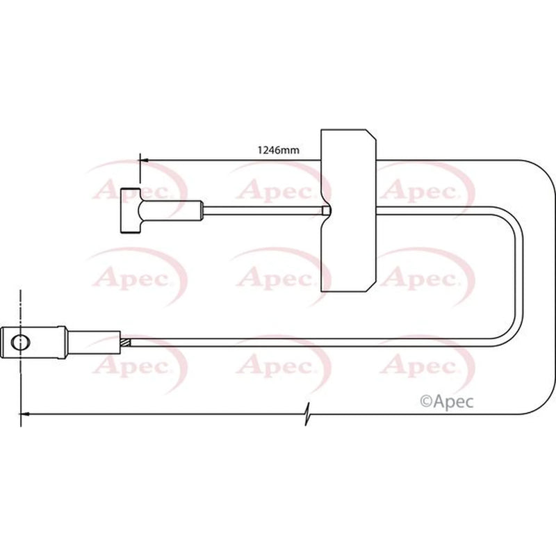 Apec Handbrake Cable Front CAB1495