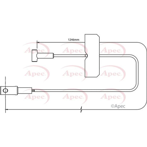 Apec Handbrake Cable Front CAB1495