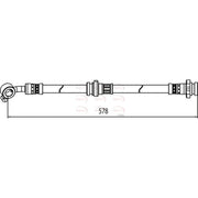 Apec Brake Hydraulic Hose Line Front Left HOS4050