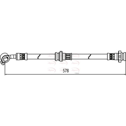 Apec Brake Hydraulic Hose Line Front Left HOS4050