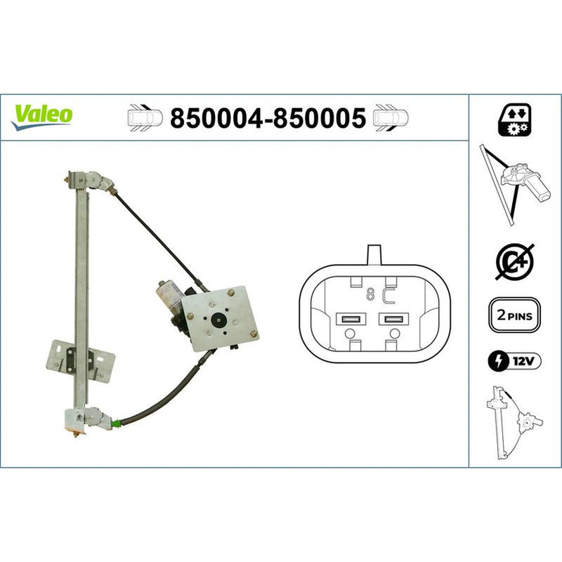 Valeo Electric Window Regulator Lifter Right Front 850005