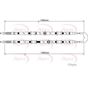 Apec Handbrake Cable Right Rear CAB1455