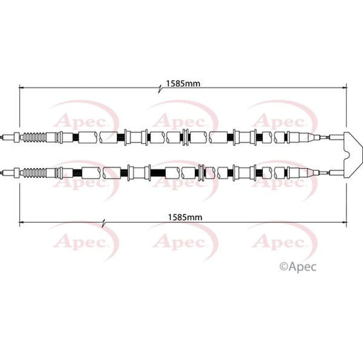 Apec Handbrake Cable Right Rear CAB1455