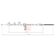 Apec Handbrake Cable Right Rear CAB1838