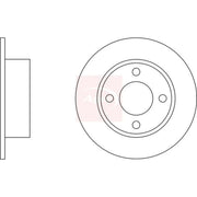 Apec 2 x Solid Rear Brake Discs DSK155-x2