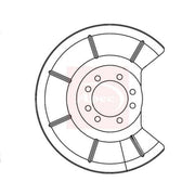 Apec Brake Disc Splash Guard Rear fits Ford C-Max 2007-2010 1.6 1.8 2.0