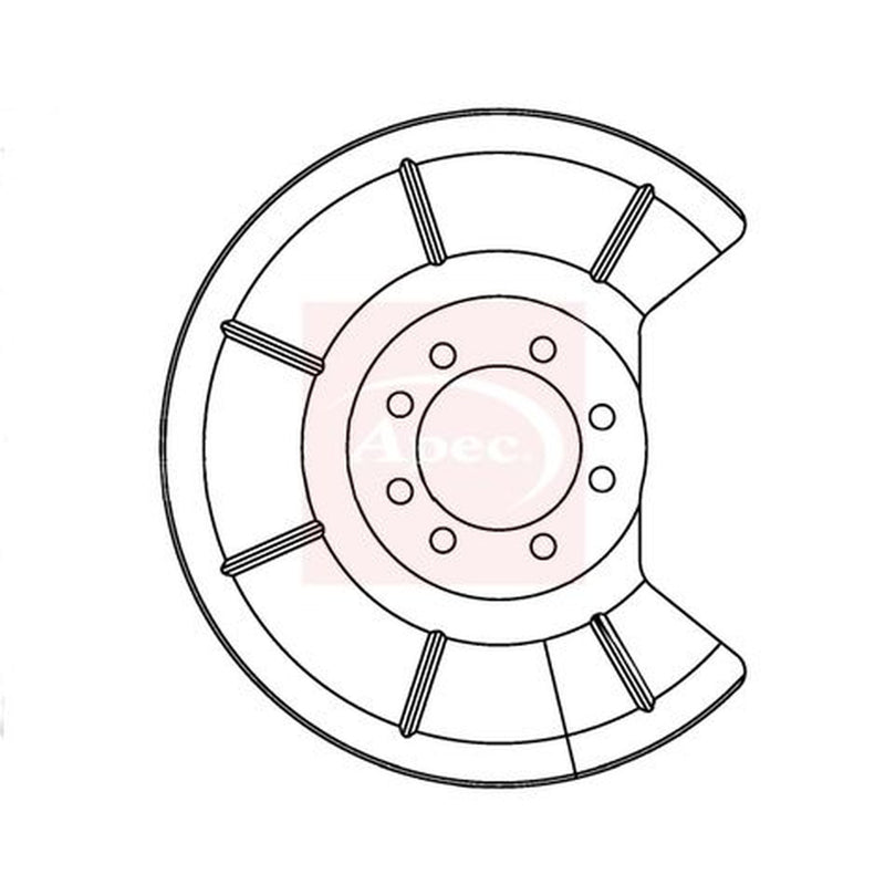 Apec Brake Disc Splash Guard Rear fits Ford C-Max 2007-2010 1.6 1.8 2.0