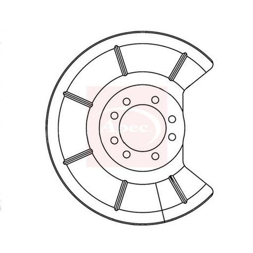 Apec Brake Disc Splash Guard Rear fits Ford C-Max 2007-2010 1.6 1.8 2.0