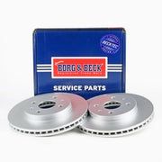 Borg & Beck Front Brake Discs & Pads fits Daihatsu Sirion 2005-2013 1.0 1.3 1.5