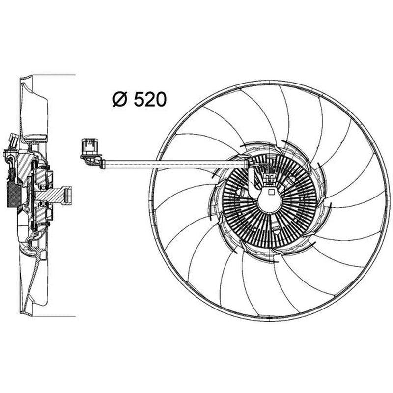 Mahle Engine Cooling Fan fits Land Rover Range Rover 2010-2012 4.4