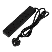 Draper 4 Way Extension Lead 2m with Neon Power Indicator