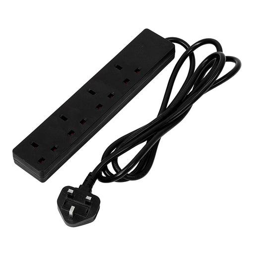 Draper 4 Way Extension Lead 2m with Neon Power Indicator