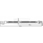 Borg & Beck Brake Hydraulic Hose Line Front Left BBH8219