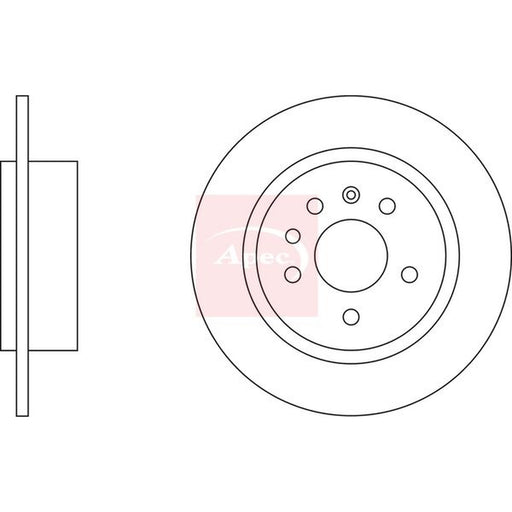 Apec 2 x Solid Brake Discs fits Saab 9-5 1997-2009 1.9 2.0 2.2 2.3 3.0