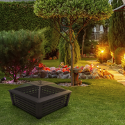 Dellonda 35" Square Outdoor Fire Pit Black Dellonda  - Dynamic Drive
