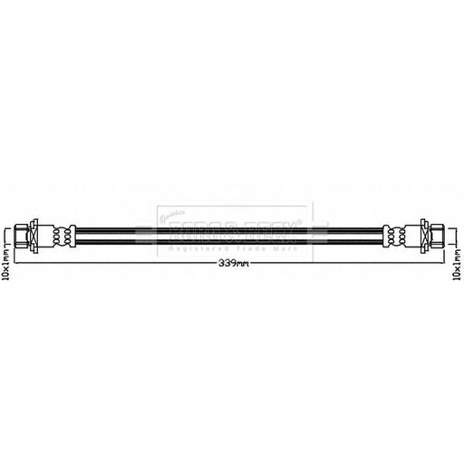 Borg & Beck Brake Hydraulic Hose Line inner BBH8266