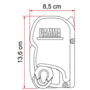 Fiamma F45 S Winch Awning Wind Out 450 Polar White Royal Blue Fabric 06280G01Q Fiamma  - Dynamic Drive