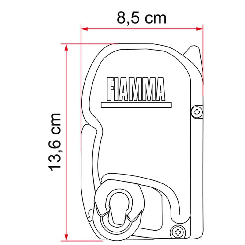 Fiamma F45 S Winch Awning Wind Out 450 Polar White Royal Blue Fabric 06280G01Q Fiamma  - Dynamic Drive