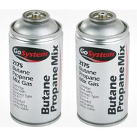 2x Go System Butane Propane Mix Gas 2175 170g 306ml