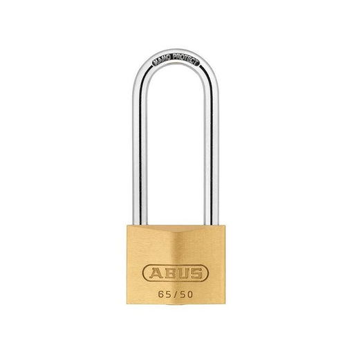 Abus Mechanical 65/50mm Brass Padlock 80mm Long Shackle Keyed Alike 6504 ABUS Mechanical - Dynamic Drive