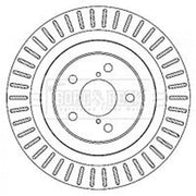 Borg & Beck Front & Rear Brake Discs & Pads fits Subaru Legacy 2002-2003 2.0