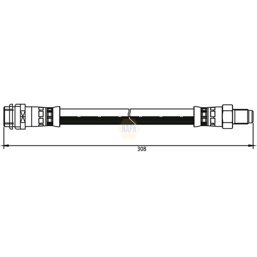 NAPA Brake Hydraulic Hose Line Rear NBH1022