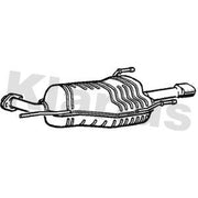 Klarius Box With Tail Pipe Rear fits Opel Astra G 2000-2005 1.8 2.2