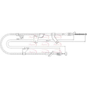 Apec Handbrake Cable Left Rear fits Opel Agila B 2008-2014 1.0 1.2 1.3