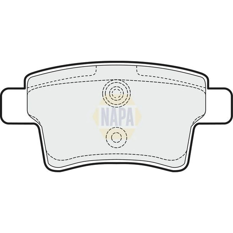 NAPA Rear Brake Pad Set fits Citroën C4 Grand Picasso I 2006-2013 1.6 1.8 2.0